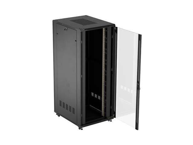 LANBERG 19" VOLNĚ STOJÍCÍ RACKOVÁ SKŘÍŇ 42U / 800X1000 (FLAT PACK) S PROSKLENÝMI DVEŘMI ČERNÁ - obrázek č. 8