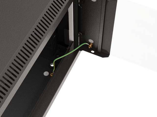 LANBERG 19" RACKOVÁ SKŘÍŇ PRO MONTÁŽ NA STĚNU 12U / 540X350 (PLOCHÉ BALENÍ) S PROSKLENÝMI DVEŘMI ČERNÁ - obrázek č. 10