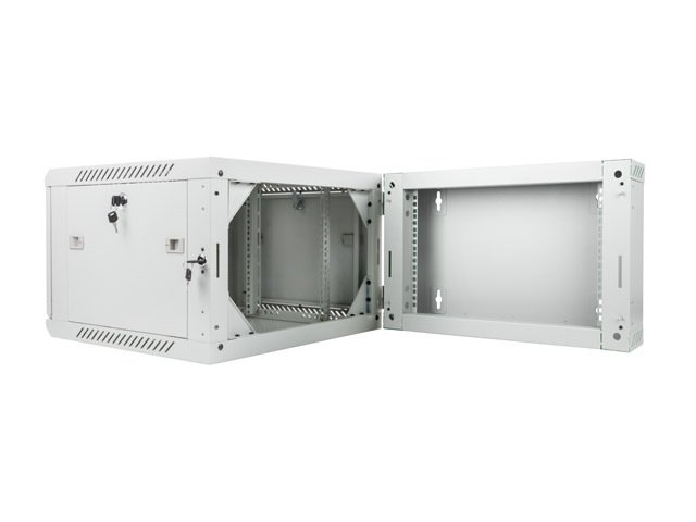 LANBERG RACKOVÁ SKŘÍŇ 19" DVOUDÍLNÁ NÁSTĚNNÁ 6U / 600X600 (FLAT PACK) ŠEDÁ - obrázek č. 7