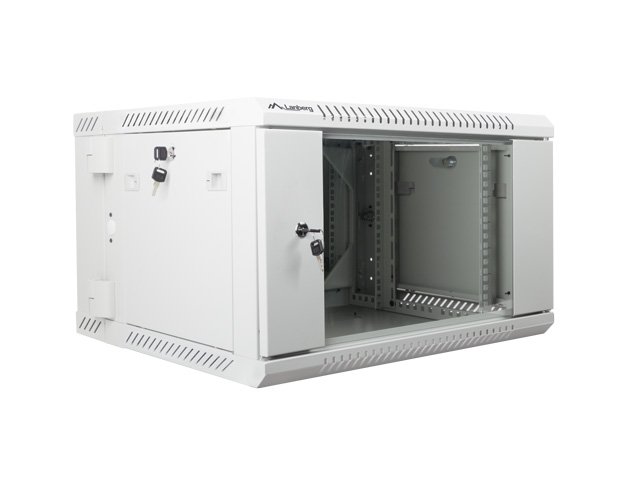 LANBERG RACKOVÁ SKŘÍŇ 19" DVOUDÍLNÁ NÁSTĚNNÁ 6U / 600X600 (FLAT PACK) ŠEDÁ - obrázek č. 2