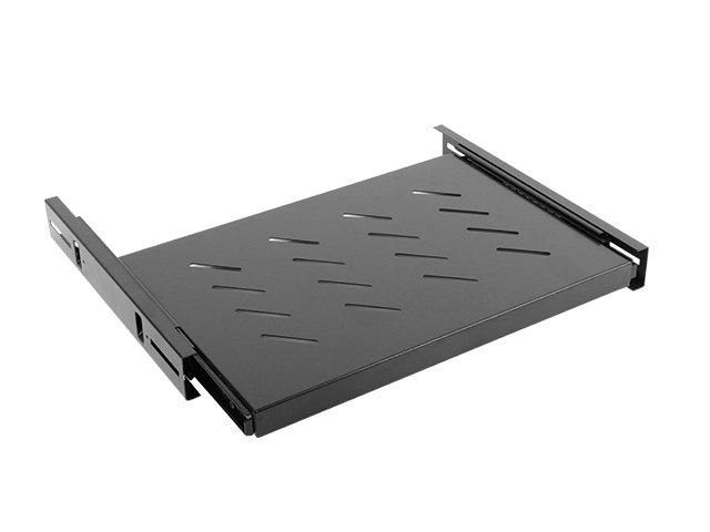 LANBERG 19" POSUVNÁ POLICE 1U / 465X347MM MAX. NOSNOST DO 60 KG ČERNÁ - obrázek produktu
