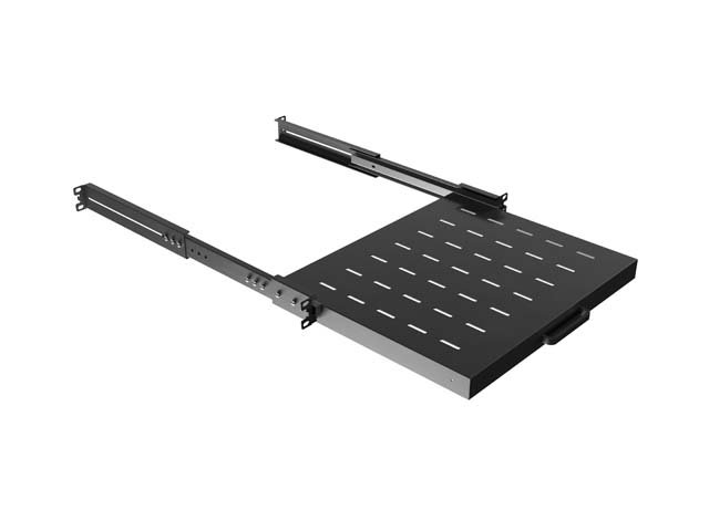 LANBERG POSUVNÁ POLICE PRO 19" RACKOVÉ SKŘÍNĚ 350MM ČERNÁ (1U / 445X350MM, NOSNOST 35KG, 4-BODOVÉ M - obrázek č. 5