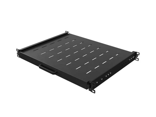 LANBERG POSUVNÁ POLICE PRO 19" RACKOVÉ SKŘÍNĚ 350MM ČERNÁ (1U / 445X350MM, NOSNOST 35KG, 4-BODOVÉ M - obrázek produktu