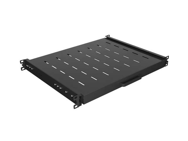 LANBERG POSUVNÁ POLICE PRO 19" RACKOVÉ SKŘÍNĚ 350MM ČERNÁ (1U / 445X350MM, NOSNOST 35KG, 4-BODOVÉ M - obrázek č. 2