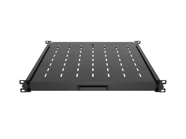 LANBERG POSUVNÁ POLICE PRO 19" RACKOVÉ SKŘÍNĚ 500MM ČERNÁ (1U / 445X500MM, NOSNOST DO 35KG, 4-P - obrázek č. 8