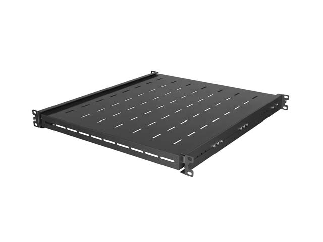 LANBERG POSUVNÁ POLICE PRO 19" RACKOVÉ SKŘÍNĚ 500MM ČERNÁ (1U / 445X500MM, NOSNOST DO 35KG, 4-P - obrázek č. 4