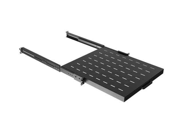 LANBERG POSUVNÁ POLICE PRO 19" RACKOVÉ SKŘÍNĚ 500MM ČERNÁ (1U / 445X500MM, NOSNOST DO 35KG, 4-P - obrázek č. 7