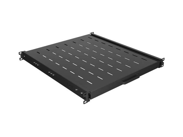LANBERG POSUVNÁ POLICE PRO 19" RACKOVÉ SKŘÍNĚ 500MM ČERNÁ (1U / 445X500MM, NOSNOST DO 35KG, 4-P - obrázek č. 2