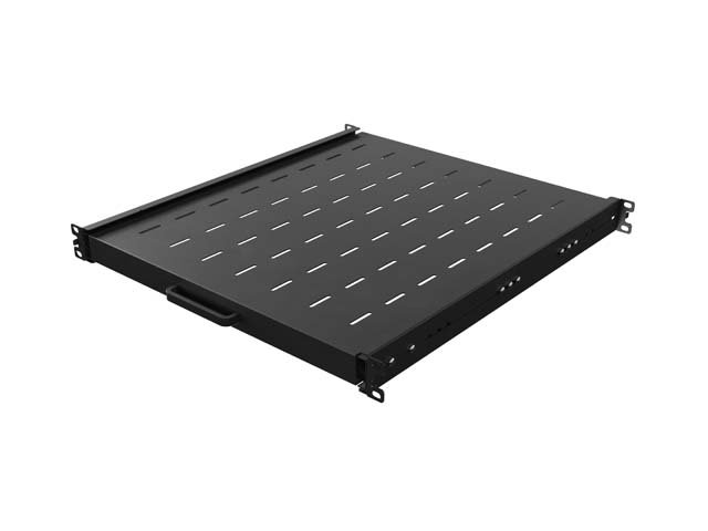 LANBERG POSUVNÁ POLICE PRO 19" RACKOVÉ SKŘÍNĚ 500MM ČERNÁ (1U / 445X500MM, NOSNOST DO 35KG, 4-P - obrázek produktu