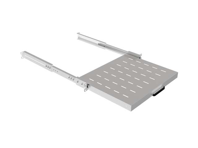 LANBERG POSUVNÁ POLICE PRO 19" RACKOVÉ SKŘÍNĚ 350MM ŠEDÁ (1U / 445X350MM, NOSNOST DO 35KG, 4PO - obrázek č. 7