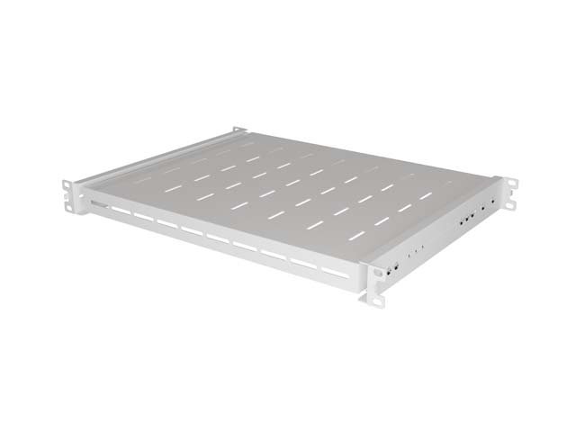 LANBERG POSUVNÁ POLICE PRO 19" RACKOVÉ SKŘÍNĚ 350MM ŠEDÁ (1U / 445X350MM, NOSNOST DO 35KG, 4PO - obrázek č. 4