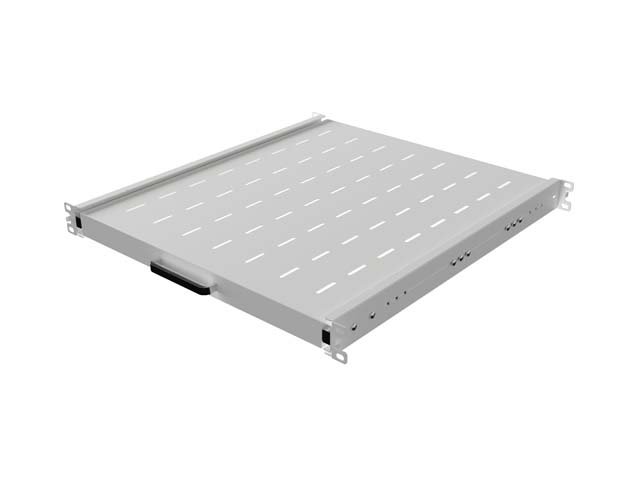 LANBERG POSUVNÁ POLICE PRO 19" RACKOVÉ SKŘÍNĚ 500MM ŠEDÁ (1U / 445X500MM, NOSNOST DO 35KG, 4PO - obrázek produktu