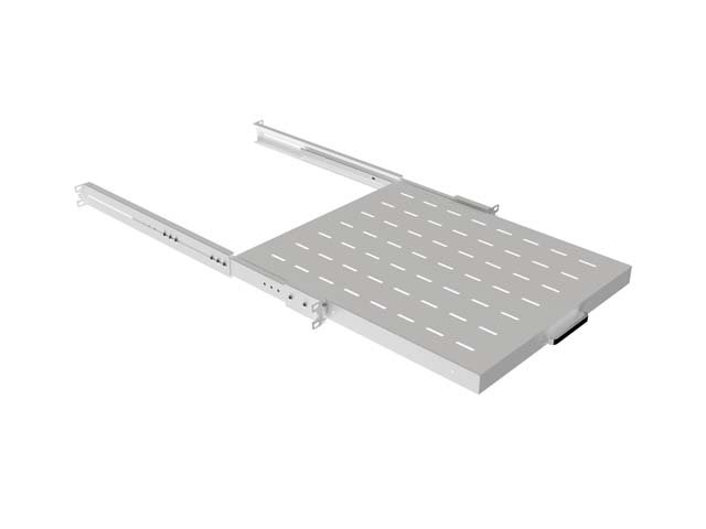 LANBERG POSUVNÁ POLICE PRO 19" RACKOVÉ SKŘÍNĚ 500MM ŠEDÁ (1U / 445X500MM, NOSNOST DO 35KG, 4PO - obrázek č. 7