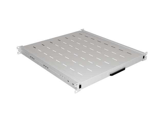 LANBERG POSUVNÁ POLICE PRO 19" RACKOVÉ SKŘÍNĚ 500MM ŠEDÁ (1U / 445X500MM, NOSNOST DO 35KG, 4PO - obrázek č. 2