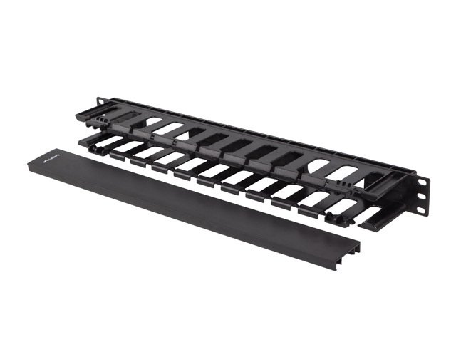 LANBERG 19" KABELOVÝ MANAGEMENT PLAST 1U TYP A ČERNÝ - obrázek č. 4