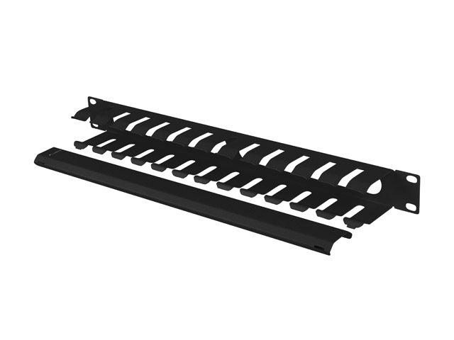 LANBERG 19" KABELOVÝ MANAGEMENT KOVOVÝ 1U TYP A ČERNÝ - obrázek č. 4