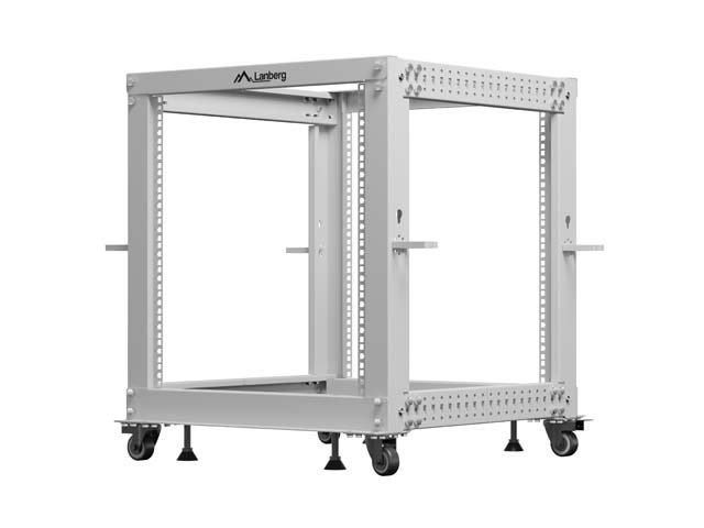 LANBERG OTEVŘENÝ RACK 19" 9U 600X600-1100 NASTAVITELNÝ ŠEDÝ - obrázek produktu