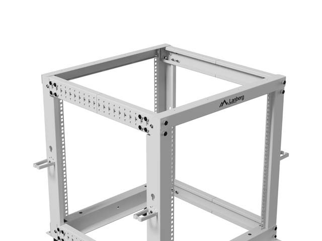 LANBERG OTEVŘENÝ RACK 19" 9U 600X600-1100 NASTAVITELNÝ ŠEDÝ - obrázek č. 6