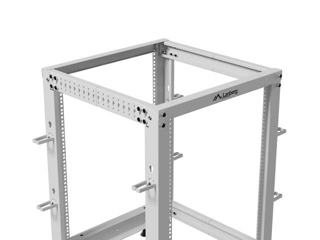 LANBERG OTEVŘENÝ RACK 19" 15U 600X600-1100 NASTAVITELNÝ ŠEDÝ - obrázek č. 6
