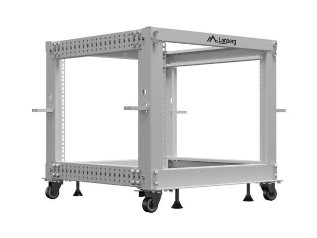 LANBERG OTEVŘENÝ RACK 19" 9U 600X600-1100 NASTAVITELNÝ ŠEDÝ - obrázek č. 5