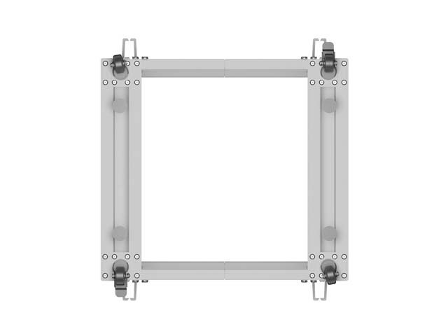 LANBERG OTEVŘENÝ RACK 19" 9U 600X600-1100 NASTAVITELNÝ ŠEDÝ - obrázek č. 2