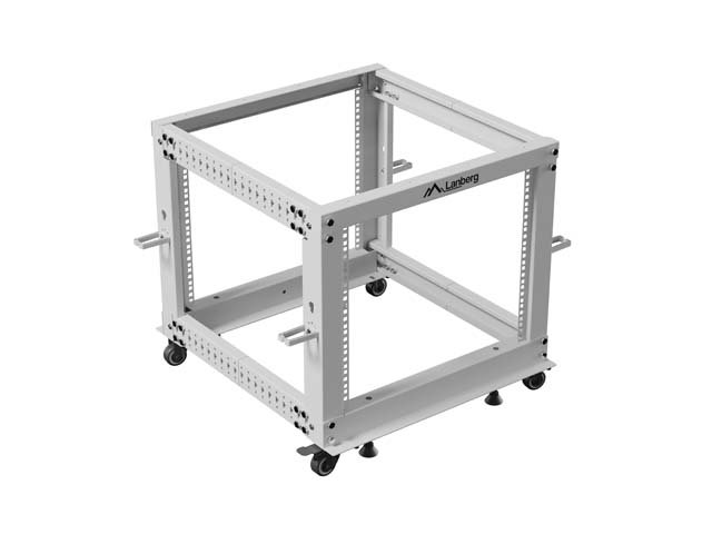 LANBERG OTEVŘENÝ RACK 19" 9U 600X600-1100 NASTAVITELNÝ ŠEDÝ - obrázek č. 3