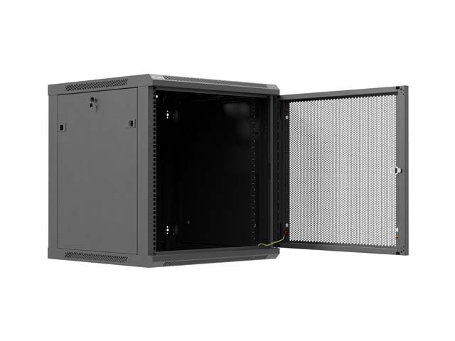 LANBERG NÁSTĚNNÁ INSTALAČNÍ SKŘÍŇ 19" 12U 600X600 ČERNÉ PERFOROVANÉ DVEŘE (PLOCHÉ BALENÍ) - obrázek č. 9