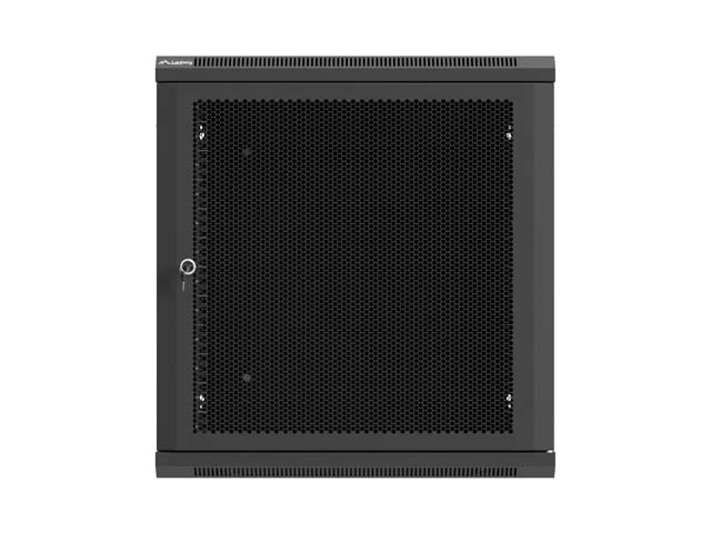 LANBERG NÁSTĚNNÁ INSTALAČNÍ SKŘÍŇ 19" 12U 600X600 ČERNÉ PERFOROVANÉ DVEŘE (PLOCHÉ BALENÍ) - obrázek č. 1
