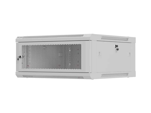 LANBERG NÁSTĚNNÁ INSTALAČNÍ SKŘÍŇ 19" 4U 600X600 ŠEDÉ PERFOROVANÉ DVEŘE (PLOCHÉ BALENÍ) - obrázek produktu