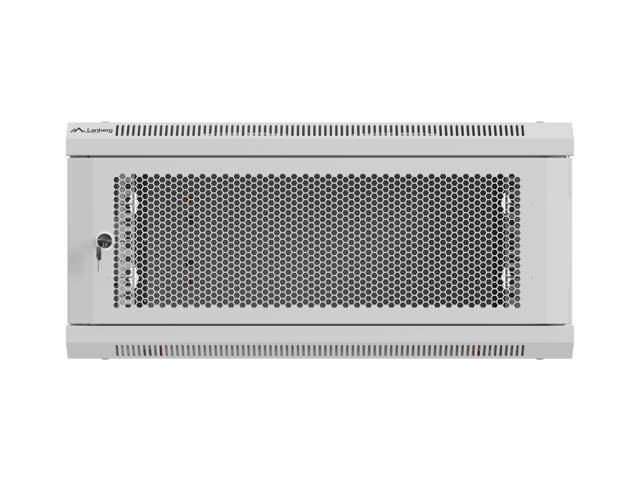 LANBERG NÁSTĚNNÁ INSTALAČNÍ SKŘÍŇ 19" 4U 600X600 ŠEDÉ PERFOROVANÉ DVEŘE (PLOCHÉ BALENÍ) - obrázek č. 1