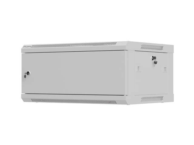 LANBERG NÁSTĚNNÁ INSTALAČNÍ SKŘÍŇ 19" 4U 600X450 ŠEDÁ KOVOVÁ DVÍŘKA (PLOCHÉ BALENÍ) - obrázek produktu