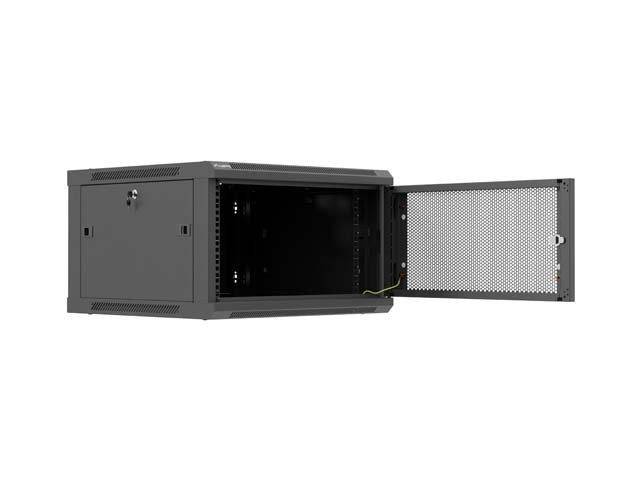 LANBERG NÁSTĚNNÁ INSTALAČNÍ SKŘÍŇ 19" 6U 600X600 ČERNÉ PERFOROVANÉ DVEŘE (PLOCHÉ BALENÍ) - obrázek č. 9