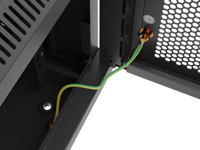 LANBERG NÁSTĚNNÁ INSTALAČNÍ SKŘÍŇ 19" 6U 600X600 ČERNÉ PERFOROVANÉ DVEŘE (PLOCHÉ BALENÍ) - obrázek č. 13