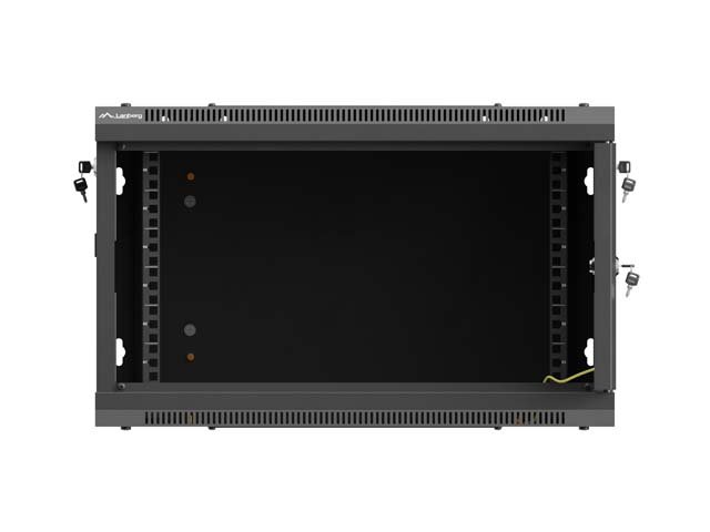 LANBERG NÁSTĚNNÁ INSTALAČNÍ SKŘÍŇ 19" 6U 600X600 ČERNÉ PERFOROVANÉ DVEŘE (PLOCHÉ BALENÍ) - obrázek č. 4
