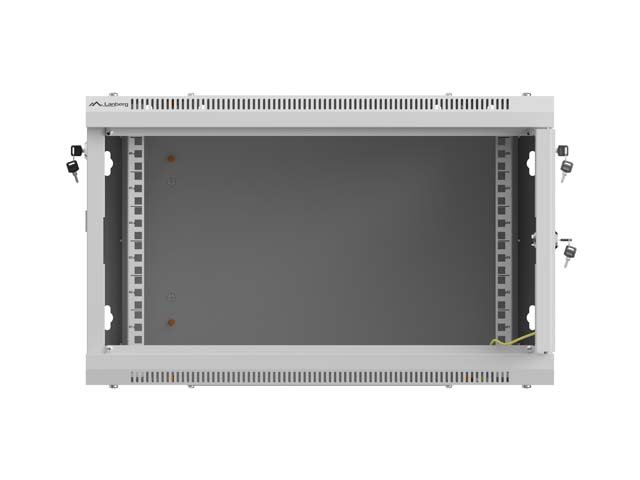 LANBERG NÁSTĚNNÁ INSTALAČNÍ SKŘÍŇ 19" 6U 600X600 ŠEDÉ PERFOROVANÉ DVEŘE (PLOCHÉ BALENÍ) - obrázek č. 4