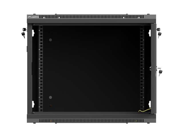 LANBERG NÁSTĚNNÁ INSTALAČNÍ SKŘÍŇ 19" 9U 600X600 ČERNÉ PERFOROVANÉ DVEŘE (PLOCHÉ BALENÍ) - obrázek č. 4