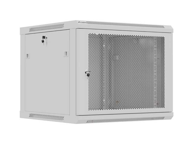 LANBERG NÁSTĚNNÁ INSTALAČNÍ SKŘÍŇ 19" 9U 600X600 ŠEDÉ PERFOROVANÉ DVEŘE (PLOCHÉ BALENÍ) - obrázek č. 6