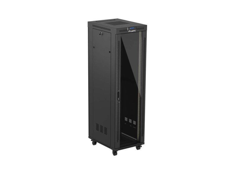 LANBERG 19" VOLNĚ STOJÍCÍ RACKOVÁ SKŘÍŇ 42U / 600X800 (FLAT PACK) S PROSKLENÝMI DVEŘMI LCD ČERNÁ - obrázek č. 5