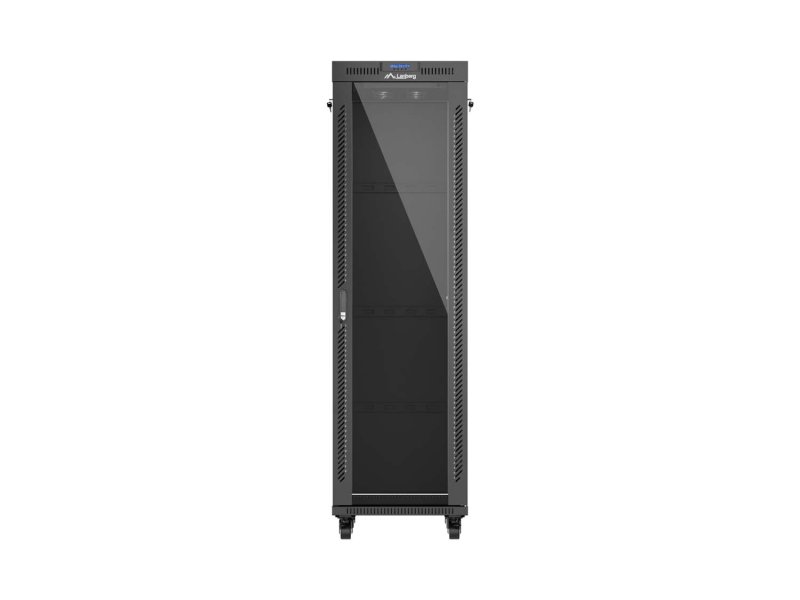 LANBERG 19" VOLNĚ STOJÍCÍ RACKOVÁ SKŘÍŇ 42U / 600X800 (FLAT PACK) S PROSKLENÝMI DVEŘMI LCD ČERNÁ - obrázek č. 1