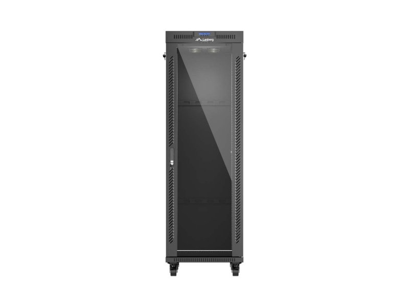 LANBERG 19" VOLNĚ STOJÍCÍ RACKOVÁ SKŘÍŇ 37U / 600X800 (FLAT PACK) S PROSKLENÝMI DVEŘMI LCD ČERNÁ - obrázek č. 1