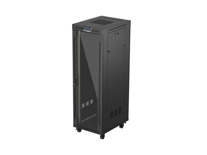 LANBERG 19" VOLNĚ STOJÍCÍ RACKOVÁ SKŘÍŇ 37U / 600X800 (FLAT PACK) S PROSKLENÝMI DVEŘMI LCD ČERNÁ - obrázek produktu