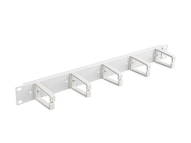 19" PANEL PRO SPRÁVU KABELŮ S 5 PLASTOVÝMI DRŽÁKY 1U TYP B ŠEDÝ LANBERG - obrázek produktu