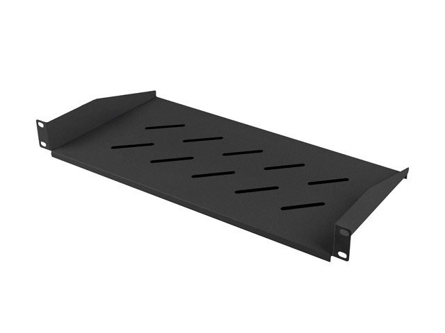 POLICE PRO 19" SKŘÍNĚ 350 / 450 / 600 / 800 / 1000MM ČERNÁ LANBERG (1U / 483X220MM NOSNOST DO 25KG) - obrázek produktu
