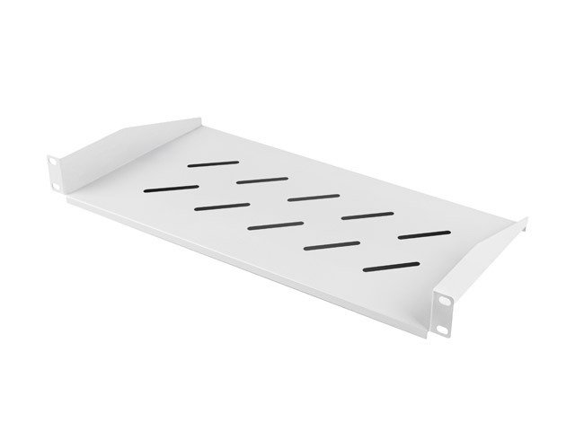 POLICE PRO 19" SKŘÍNĚ 350 / 450 / 600 / 800 / 1000MM ŠEDÁ LANBERG (1U / 483X220MM NOSNOST DO 25KG) - obrázek produktu