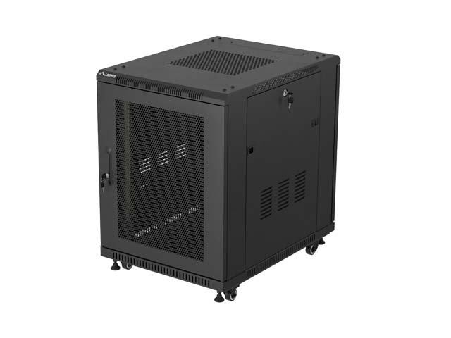 19" VOLNĚ STOJÍCÍ RACKOVÁ SKŘÍŇ 15U / 600X800 (FLAT PACK) SE SÍŤOVÝMI DVEŘMI ČERNÁ LANBERG - obrázek produktu