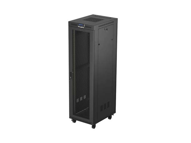 19" VOLNĚ STOJÍCÍ RACKOVÁ SKŘÍŇ 42U / 600X800 (FLAT PACK) SE SÍŤOVÝMI DVEŘMI LCD ČERNÁ LANBERG V2 - obrázek produktu