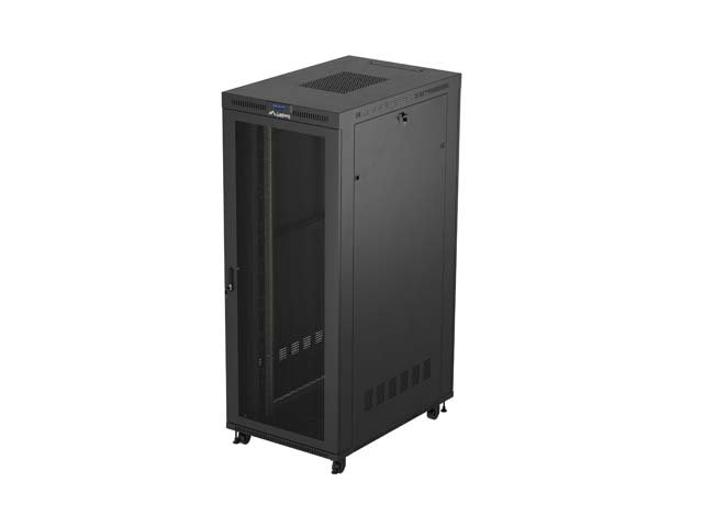 19" VOLNĚ STOJÍCÍ RACKOVÁ SKŘÍŇ 42U / 800X1200 (FLAT PACK) SE SÍŤOVÝMI DVEŘMI LCD ČERNÁ LANBERG V2 - obrázek produktu