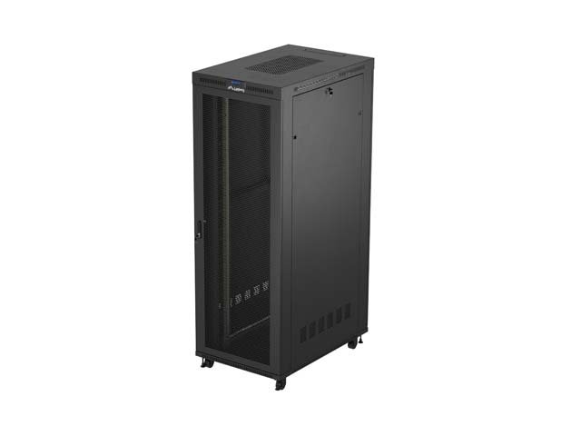 19" VOLNĚ STOJÍCÍ RACKOVÁ SKŘÍŇ 47U 800X1200 ČERNÝ LCD S PERFOROVANÝMI DVEŘMI LANBERG (FLAT PACK) V2 - obrázek produktu