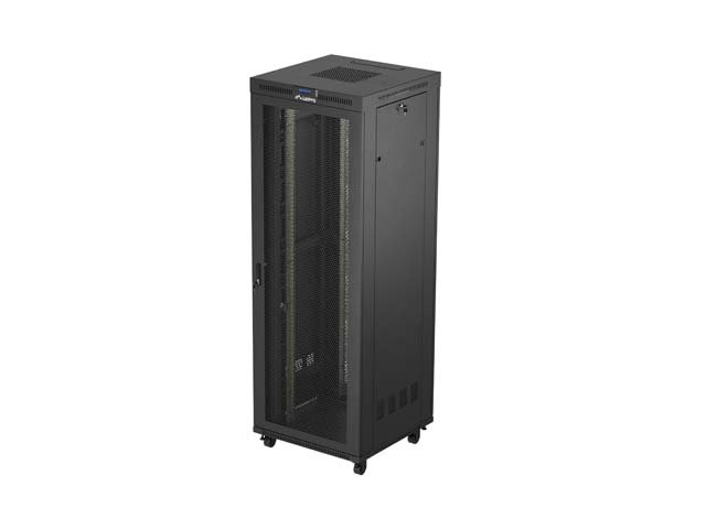 19" VOLNĚ STOJÍCÍ RACKOVÁ SKŘÍŇ 47U 800X800 ČERNÁ LCD PERFOROVANÁ DVÍŘKA LANBERG (PLOCHÉ BALENÍ) - obrázek produktu