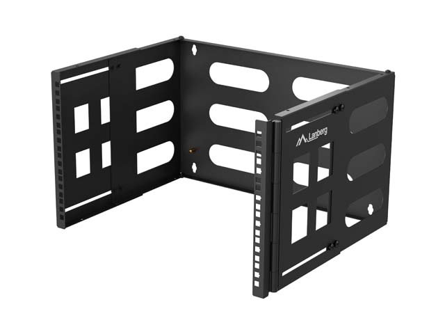 SKLÁDACÍ DRŽÁK PRO MONTÁŽ NA STĚNU 19" 6U RACK 497X400 / 240 ČERNÝ LANBERG - obrázek produktu